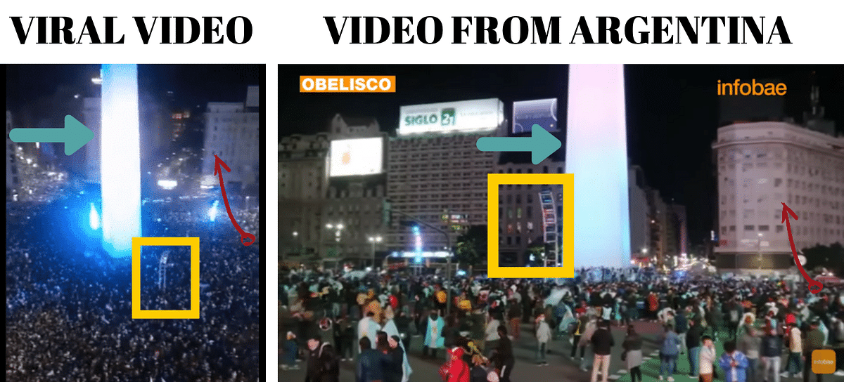 The video shows Argentinians celebrating their Copa America win in Buenos Aires and not the ongoing Cuban protests.