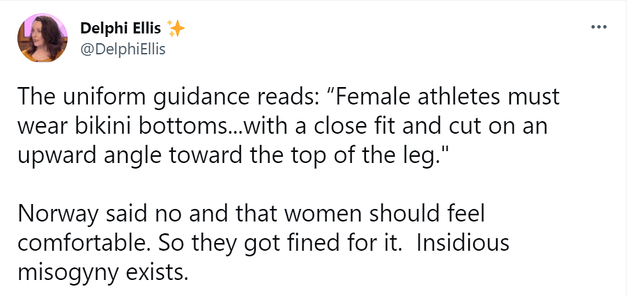 Norway's women handball team fined €150 per player for wearing shorts instead of bikini bottoms.