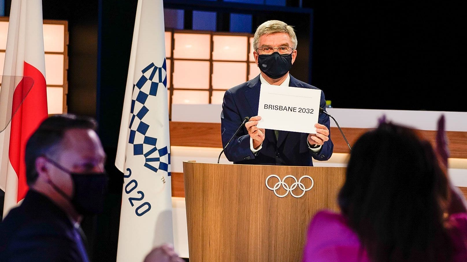 <div class="paragraphs"><p>Thomas Bach announces the hosts of the 2032 Summer Olympic Games.</p></div>
