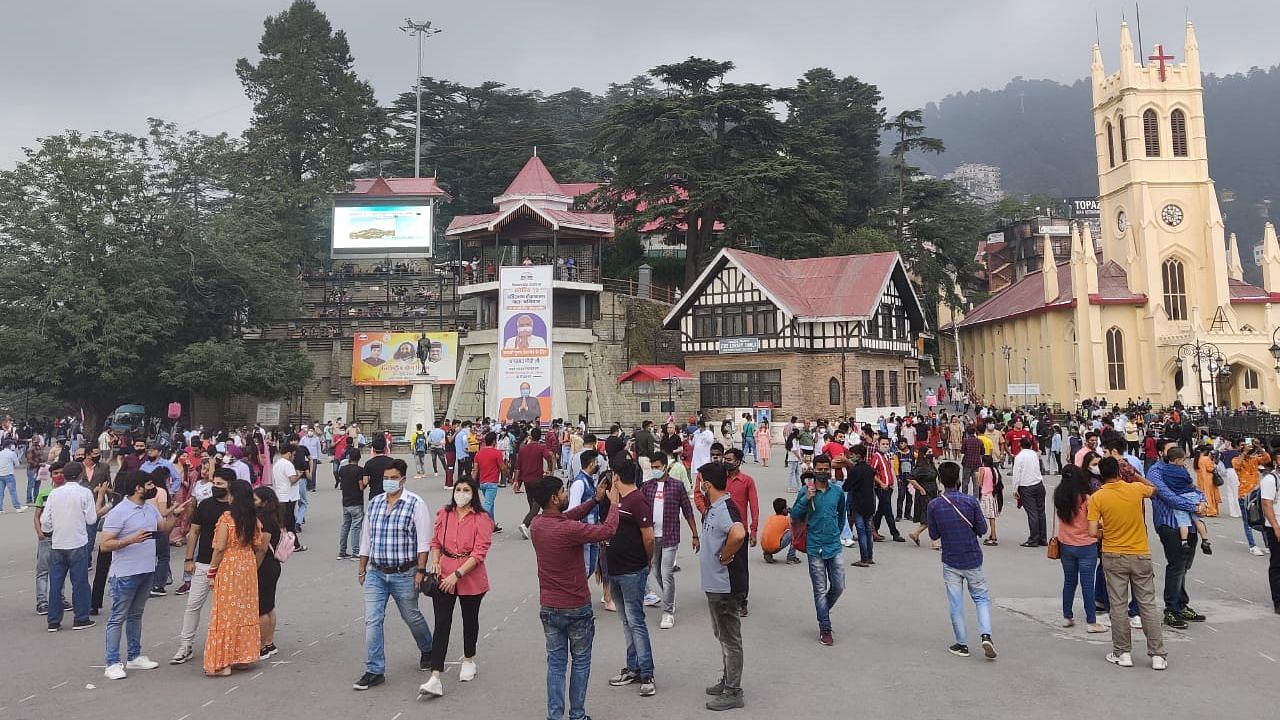 <div class="paragraphs"><p>Shimla ridge, as tourists throng the hill station.</p></div>