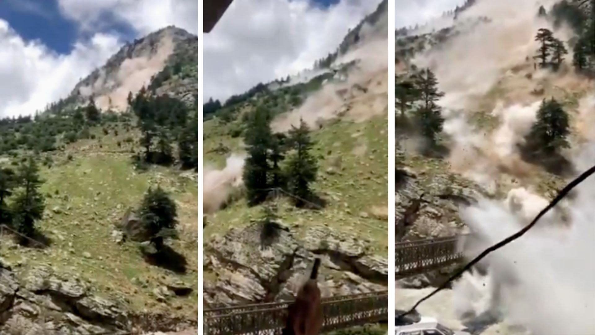 <div class="paragraphs"><p>At least nine tourists were killed and several others were injured after massive landslides hit a bridge in Himachal Pradesh.</p></div>