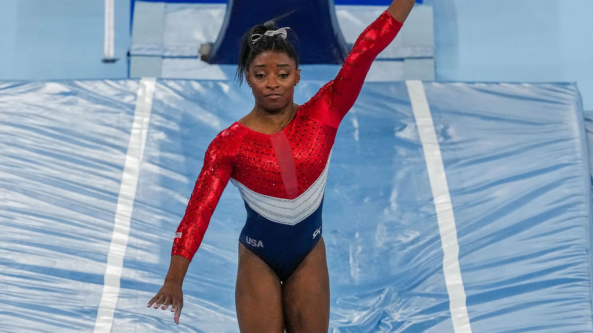 <div class="paragraphs"><p>Simone Biles explains her decision to exit the group final at the 2020 Tokyo Olympics.</p></div>