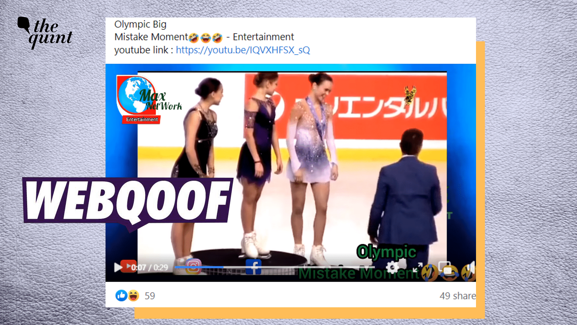 <div class="paragraphs"><p>Fact-Check | The video that was shared as Tokyo Olympics is from the ISU Grand Prix of Figure Skating 2019 held in France.</p></div>