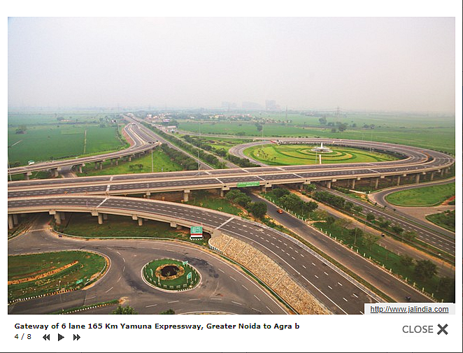 Image of Yamuna Expressway Shared as Delhi-Mumbai Expressway