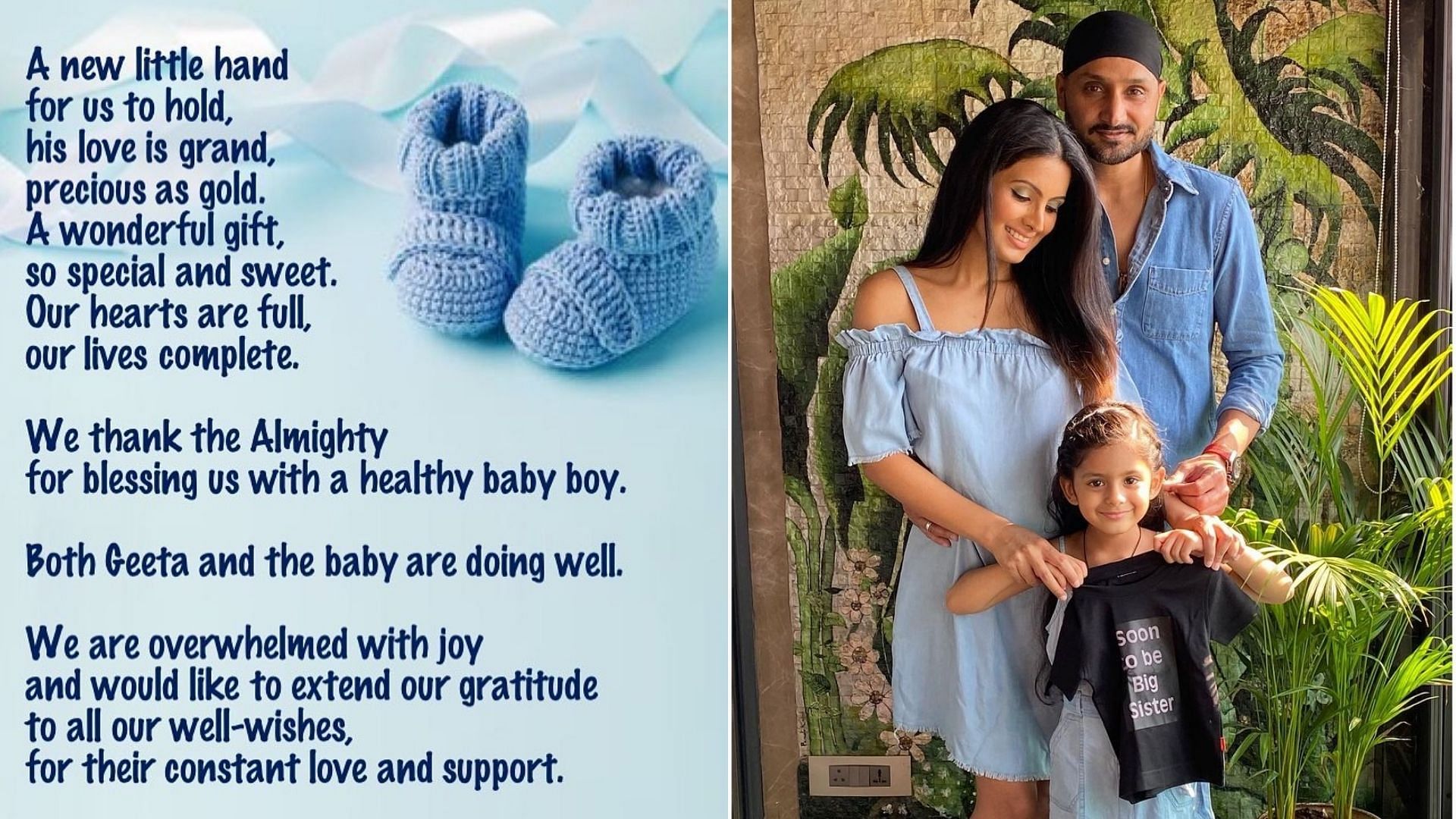 <div class="paragraphs"><p>Harbhajan Singh and Geeta Basra welcome their baby boy.</p></div>
