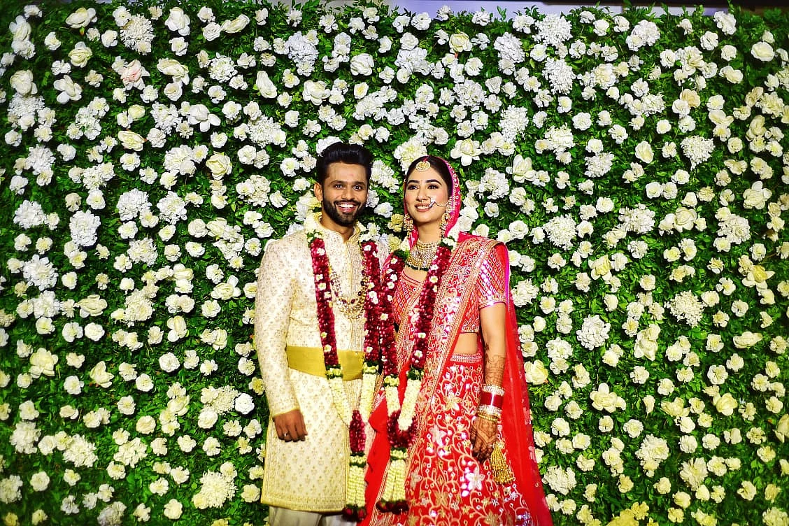 <div class="paragraphs"><p>Rahul Vaidya and Disha Parmar after their wedding.</p></div>