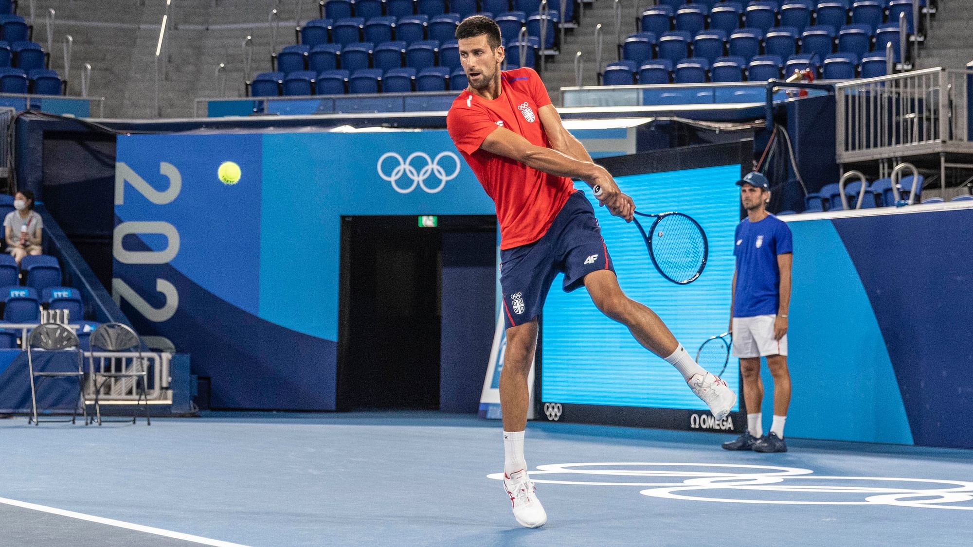 <div class="paragraphs"><p>Tokyo Olympics: Novak Djokovic during a training session in Tokyo.</p></div>