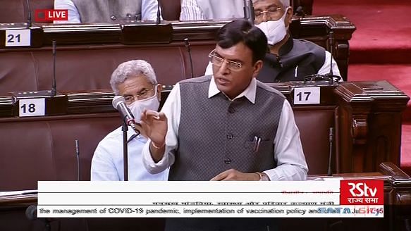 <div class="paragraphs"><p>Newly-inducted Health Minister Mansukh Mandaviya, speaking at the Monsoon session parliament on Tuesday, 20 July, stated that the Centre has 'never done politics over the pandemic'.</p></div>