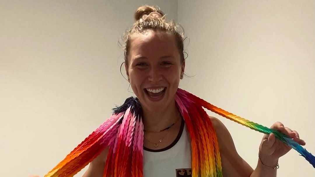 <div class="paragraphs"><p>German women's hockey captain Nike Lorenz will be sporting rainbow-coloured band on her socks during the 2020 Tokyo Olympics.</p></div>