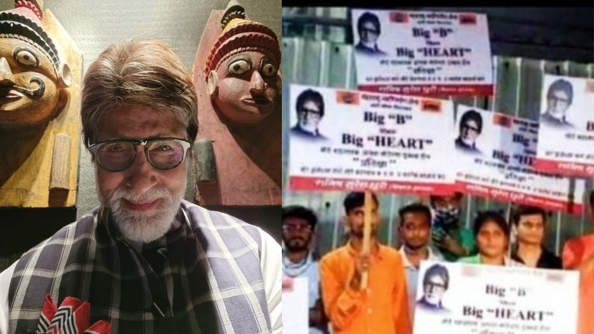 <div class="paragraphs"><p>MNS workers stage protest outside Amitabh Bachchan's bungalow Prateeksha.</p></div>