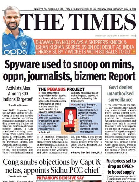 The media coverage of the revelations about Pegasus spyware's usage in India can be termed 'uneven' at best.