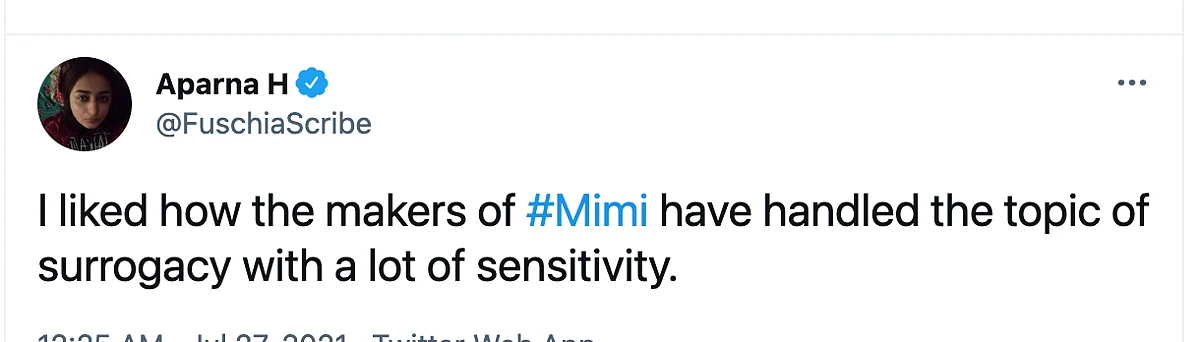 Twitter Showers Love on 'Mimi'; Appreciates Film's Take on Surrogacy