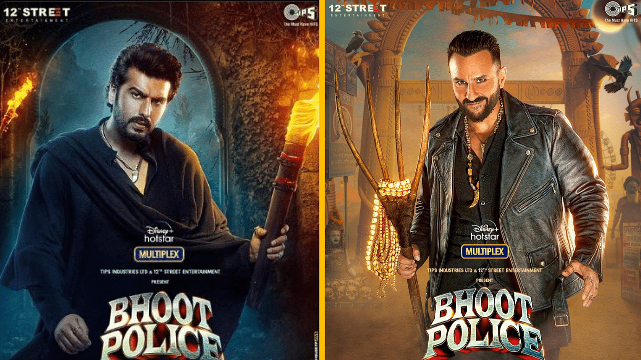 <div class="paragraphs"><p>Arjun Kapoor and Saif Ali Khan in 'Bhoot Police'</p></div>