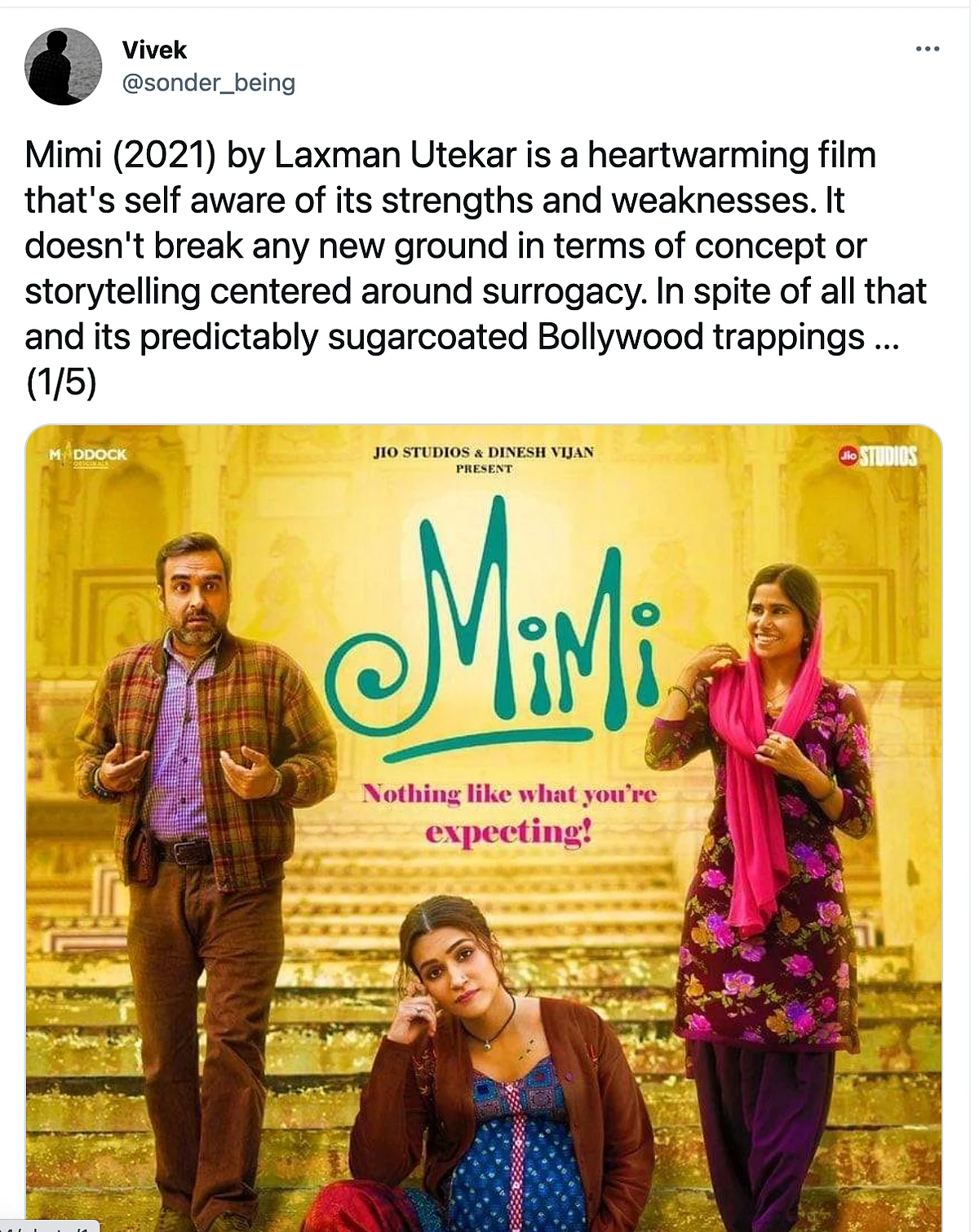 Twitter Showers Love on 'Mimi'; Appreciates Film's Take on Surrogacy