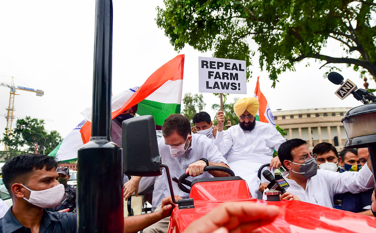 "I've brought the farmers' message to Parliament," Rahul Gandhi said.