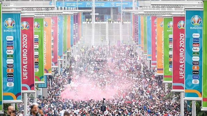 <div class="paragraphs"><p>Fans at Wembley Way on Euro 2020 final day.&nbsp;</p></div>