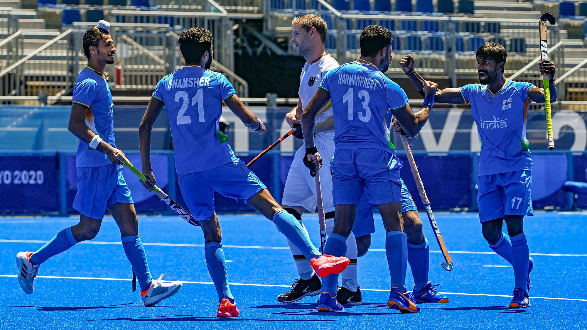 <div class="paragraphs"><p>Tokyo Olympics: India clinch Bronze after beating Germany 5-4.</p></div>
