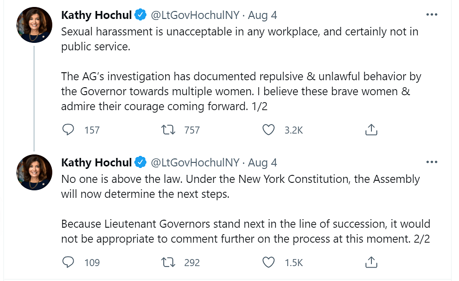 Hochul, 62, will serve as Governor till Cuomo's current four-year term ends in December 2022.