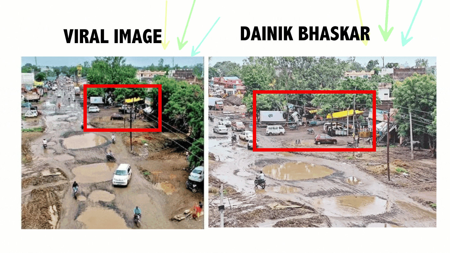 <div class="paragraphs"><p>Viral image (L), Dainik Bhaskar (R).</p></div>