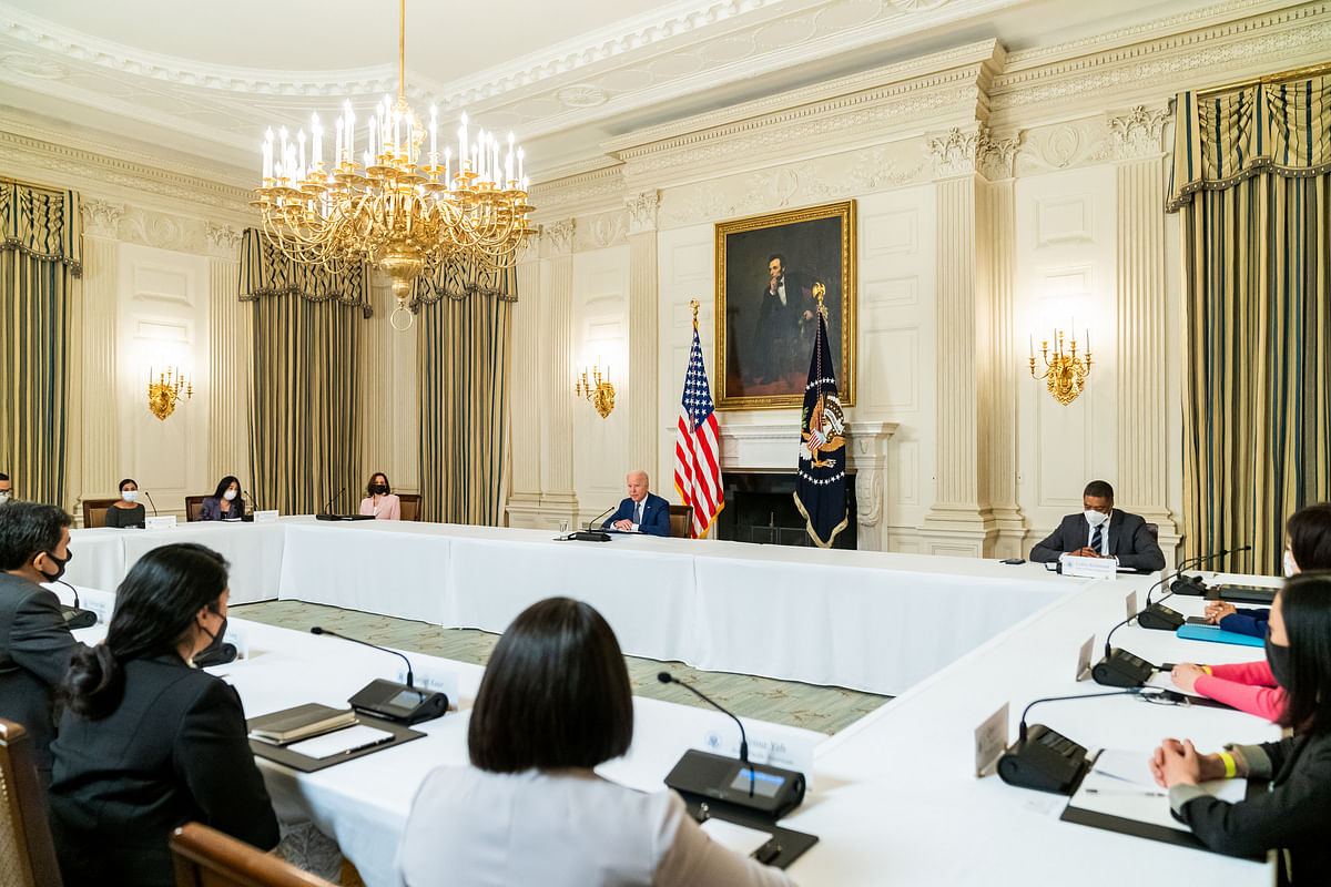 <div class="paragraphs"><p>President Joe Biden and Vice President Kamala Harris meet tge AA, NHPI leaders, as part of the President's Build Back Better agenda.&nbsp;&nbsp;</p></div>
