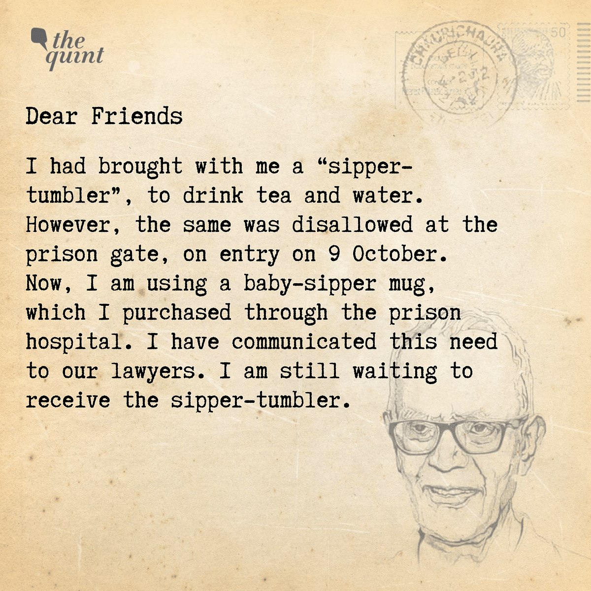 Here are some excerpts from letters  Father Stan Swamy wrote to his friends from Taloja jail.