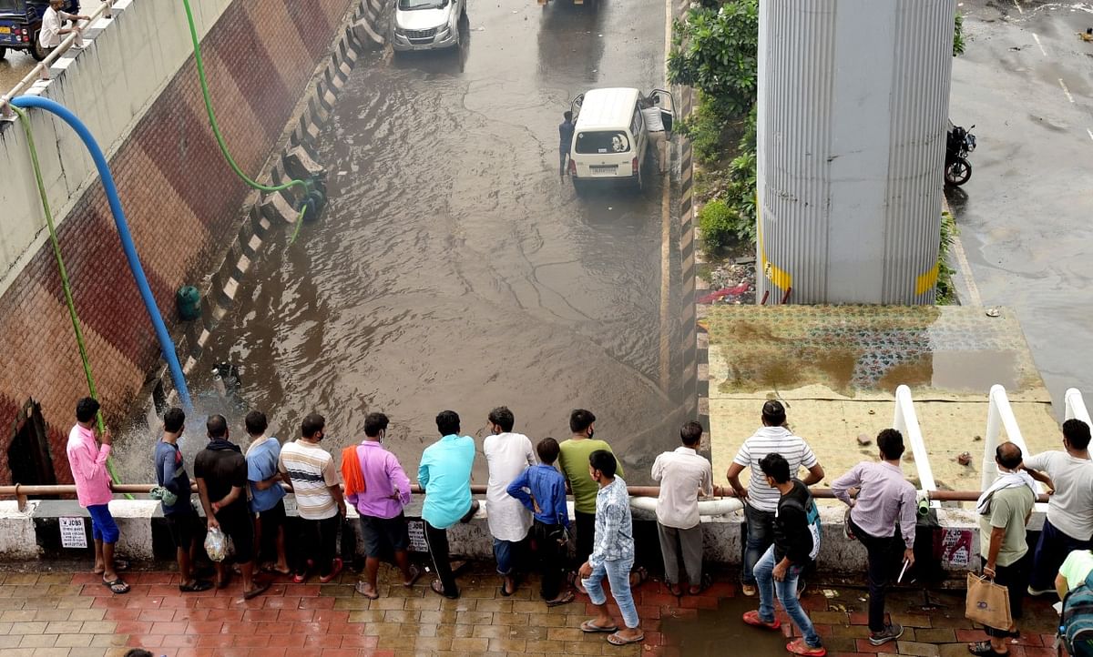 Heavy rainfall in Delhi has led to waterlogging and traffic jams in several parts of the city.