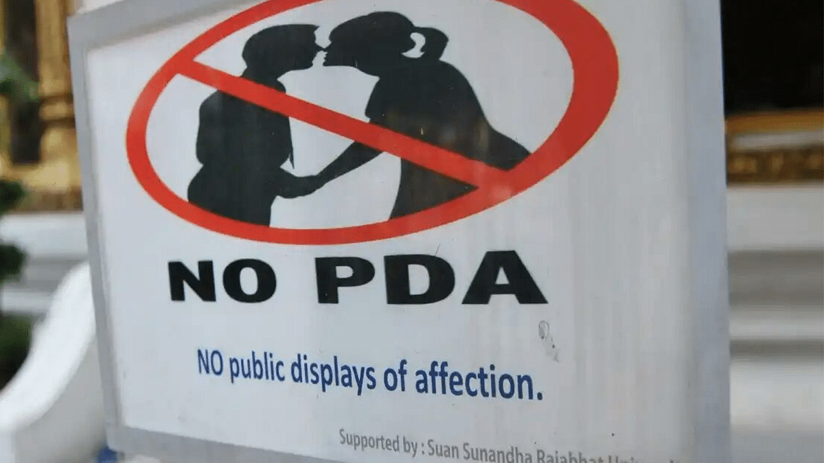 Housing Society Puts up Sign Prohibiting Public Displays Of  Affection