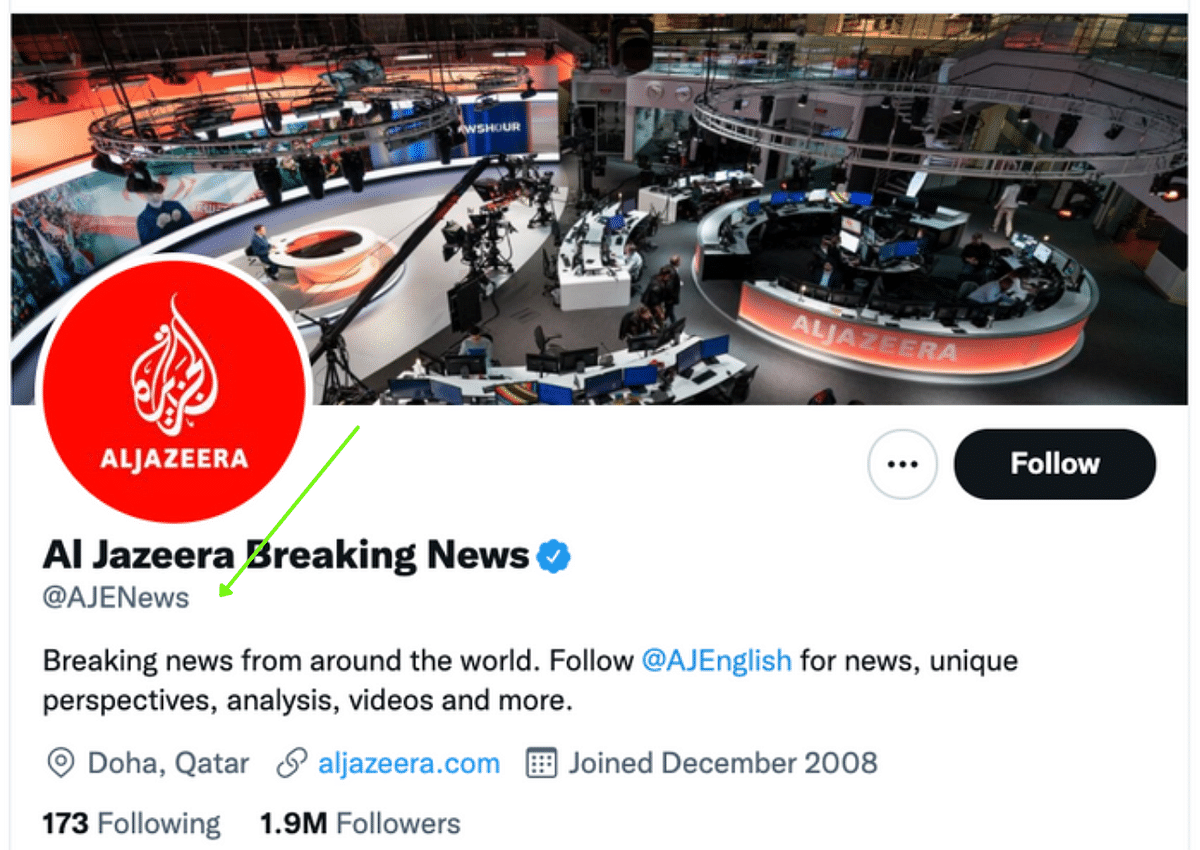 The photo used in the screenshot is of an act from 2016 while the screenshot of Al Jazeera's account is altered.