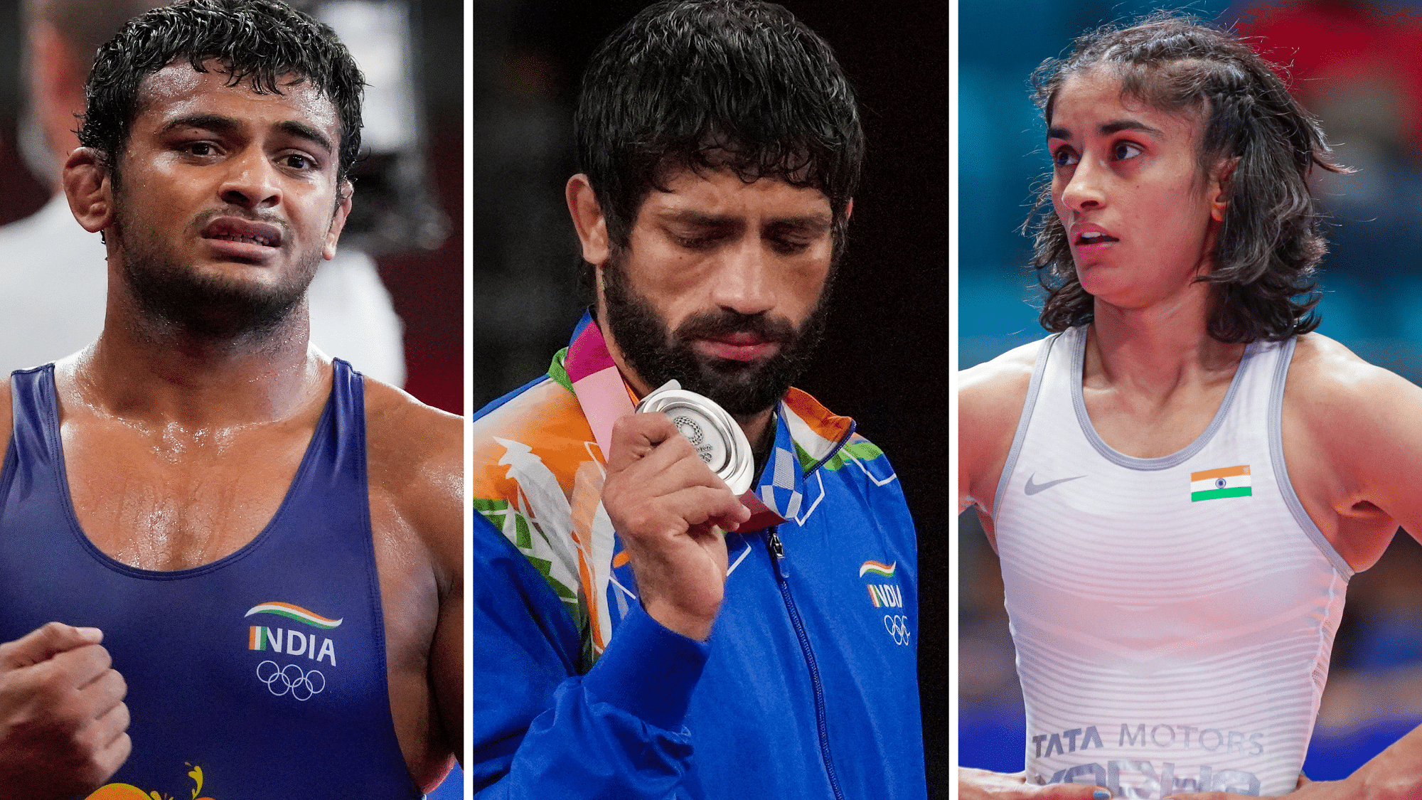 <div class="paragraphs"><p>Ravi Dahiya won a silver at the Tokyo Olympics while Vinesh and Deepak Punia could not finish on the podium.</p></div>