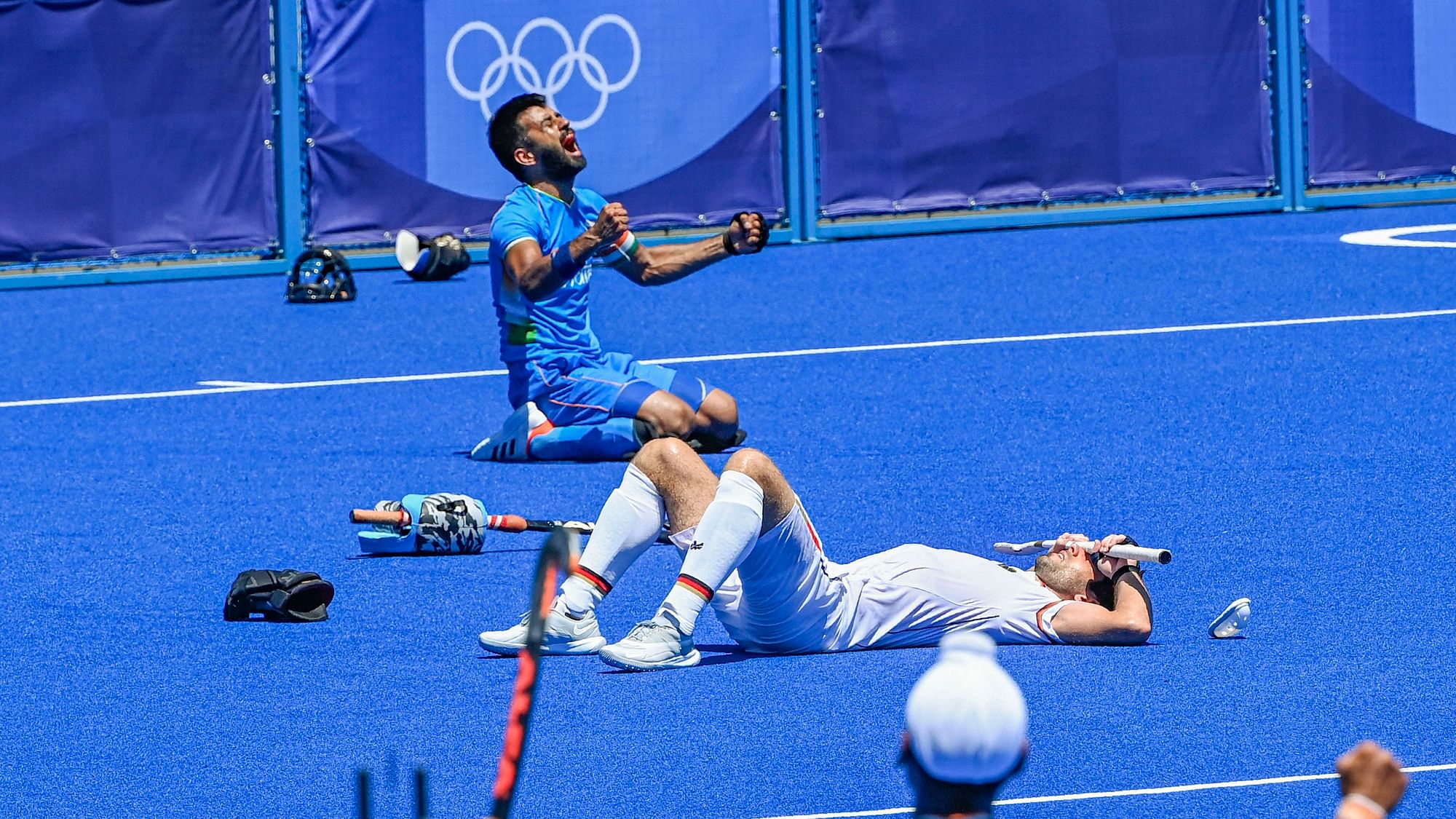 <div class="paragraphs"><p>An ecstatic  Manpreet Singh at the Tokyo Olympics.</p></div>