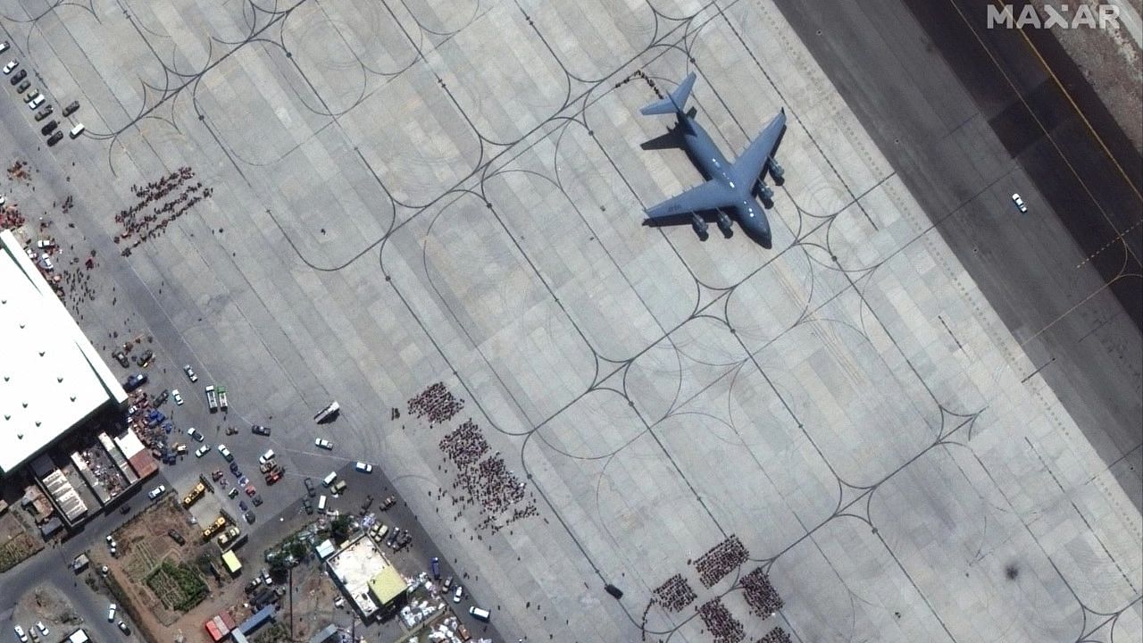 <div class="paragraphs"><p>In this satellite photo released by Maxar Technologies, Kabul's international airport is seen amid evacuations on 23 August 2021. Image used for representational purposes.&nbsp;</p></div>