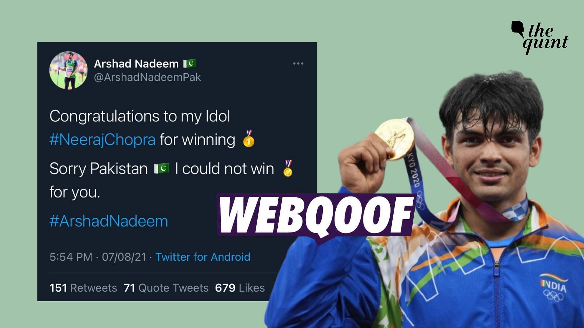 <div class="paragraphs"><p>A tweet by an&nbsp;impersonator account of Arshad Nadeem was picked by various news outlets.&nbsp;</p></div>