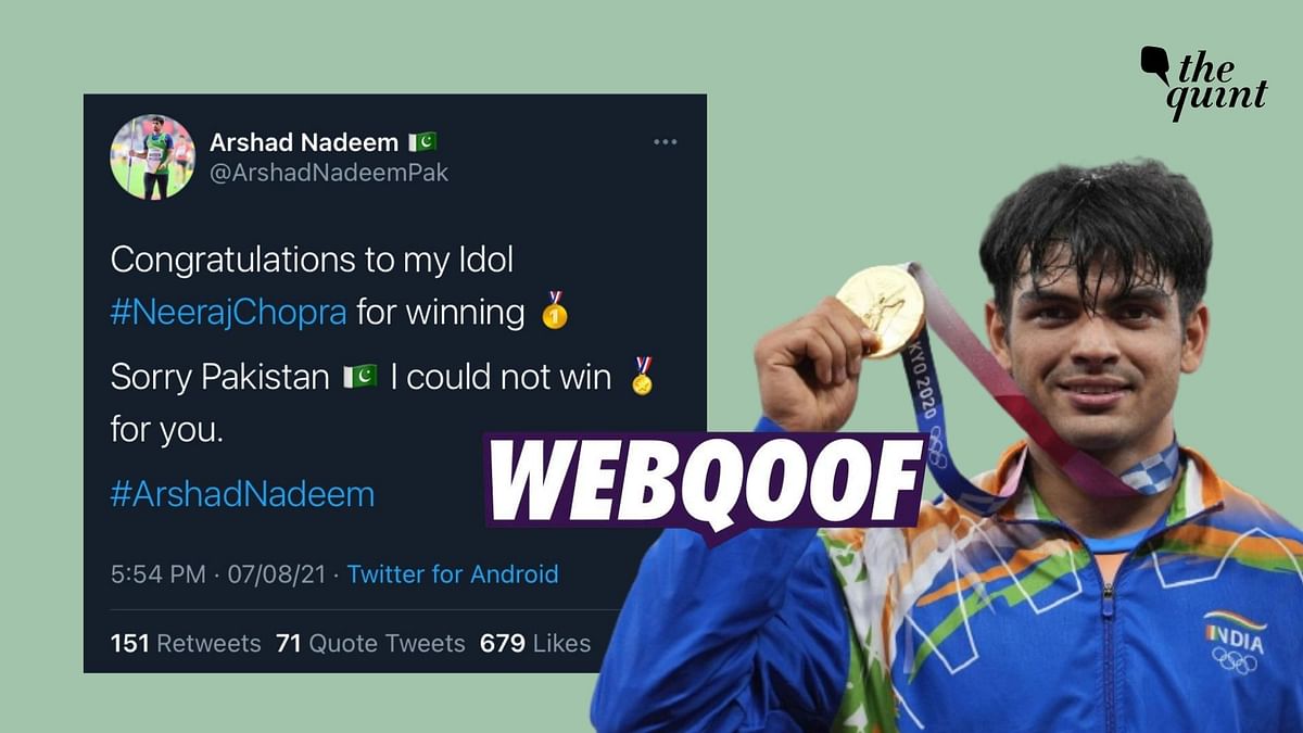 News Outlets Fall For Arshad Nadeem's Fake Account Congratulating Neeraj Chopra