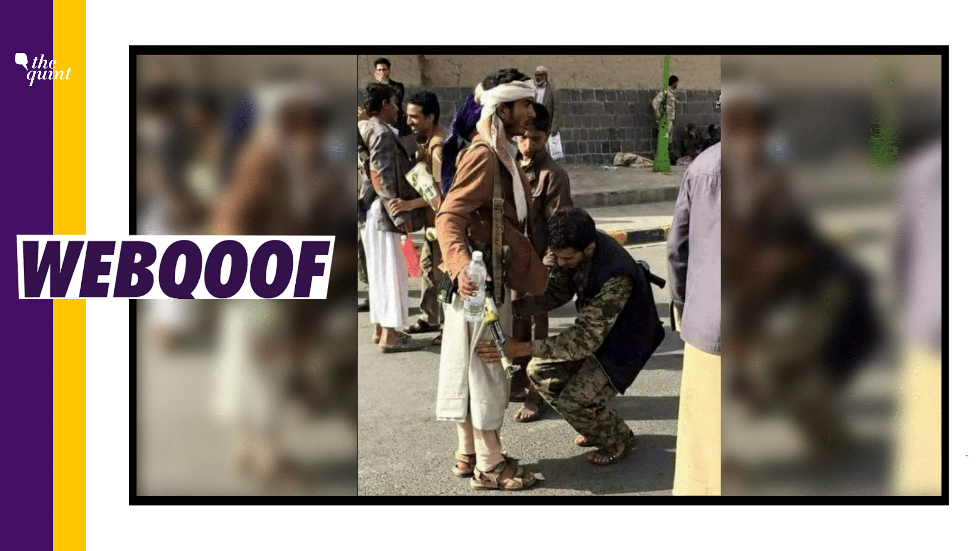 <div class="paragraphs"><p>An old photo from Yemen was shared claiming to show security checking at an airport in Afghanistan.</p></div>