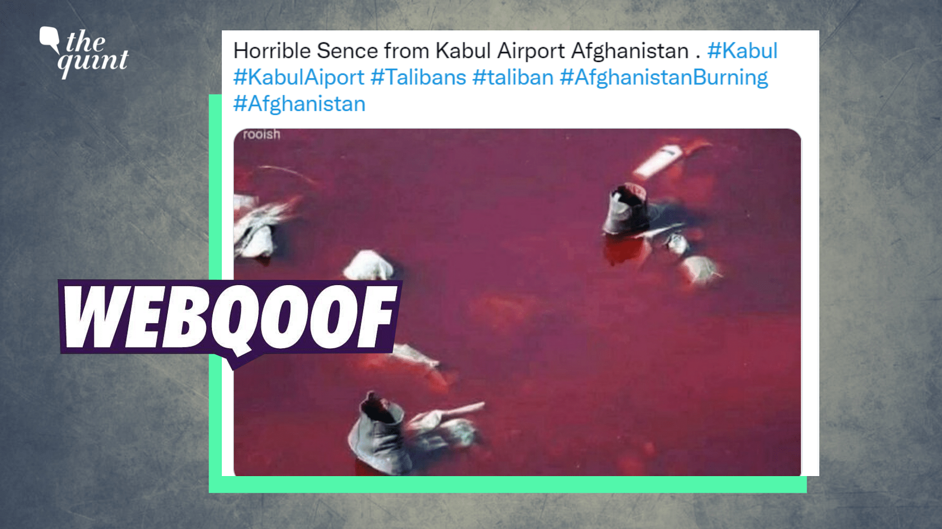 <div class="paragraphs"><p>Several social media users have shared the photo and claimed it to be linked to recent blasts outside the Kabul airport.</p></div>