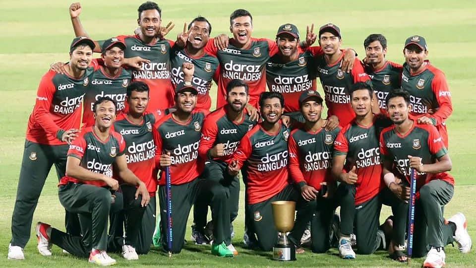 <div class="paragraphs"><p>Bangladesh Cricket Team poses for a photo after winning the T20I series 4-1.&nbsp;</p></div>