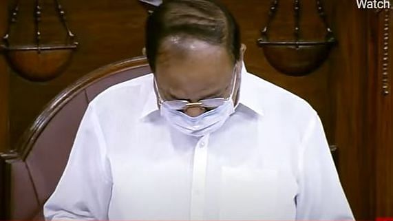 <div class="paragraphs"><p>Rajya Sabha Chairman M Venkaiah Naidu on Wednesday, 11 August, broke down in the House.</p></div>
