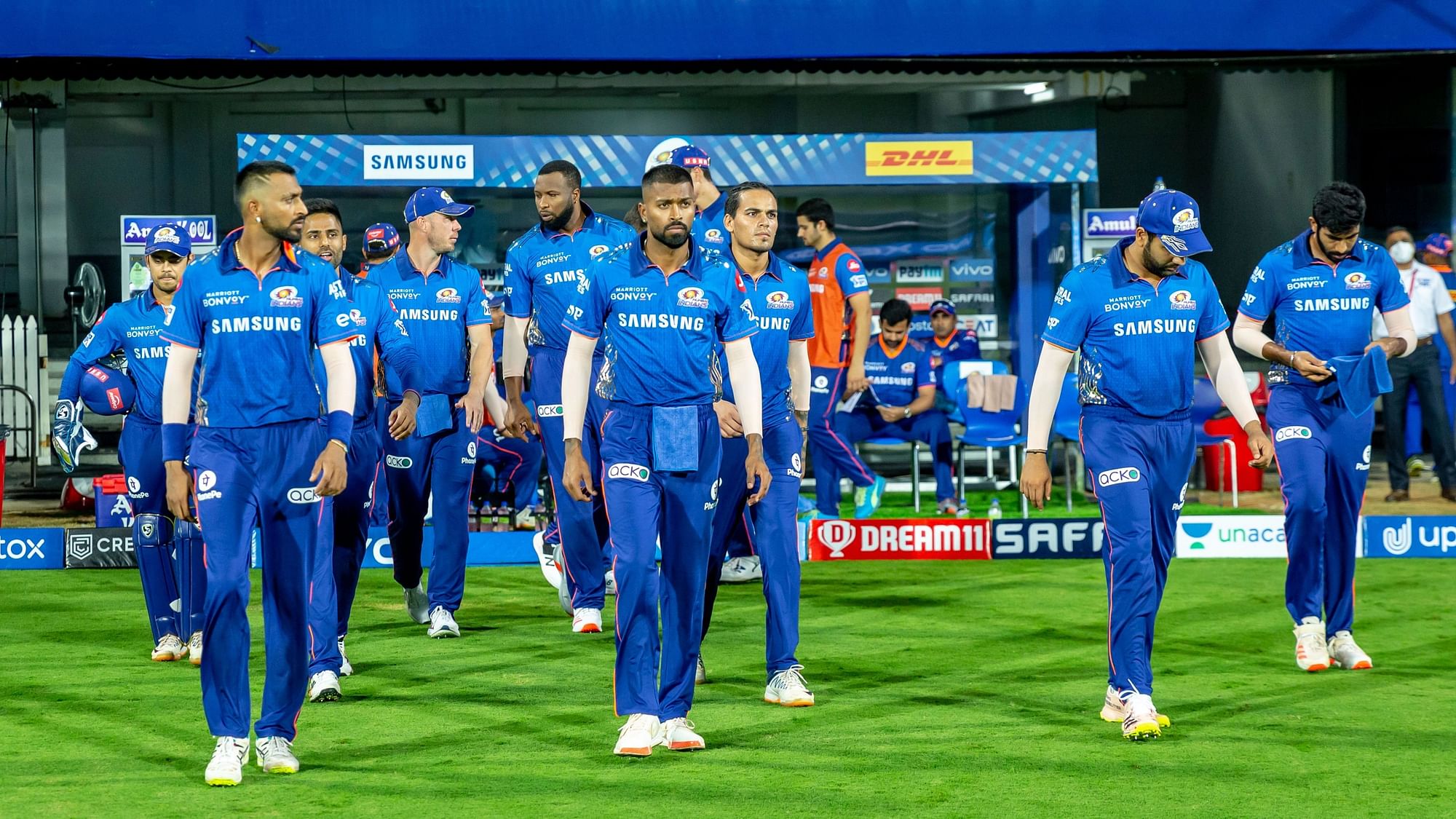 <div class="paragraphs"><p>Mumbai Indians&nbsp;were pleasantly surprised when they were welcomed on board with a special personalised message by the captain of their Indigo Airlines flight.</p></div>