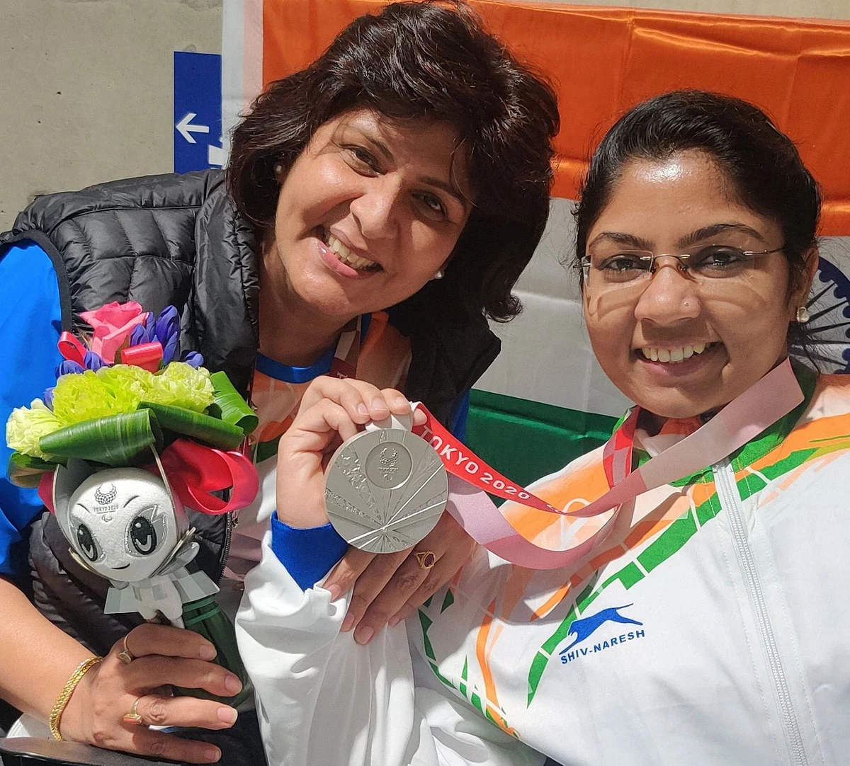 <div class="paragraphs"><p>Paralympic Committee of India chief Deepa Malik (L) with paddler Bhavina Patel (R) as she won a Silver medal in Women's Singles Class 4 event at Paralympics Tokyo 2020.</p></div>