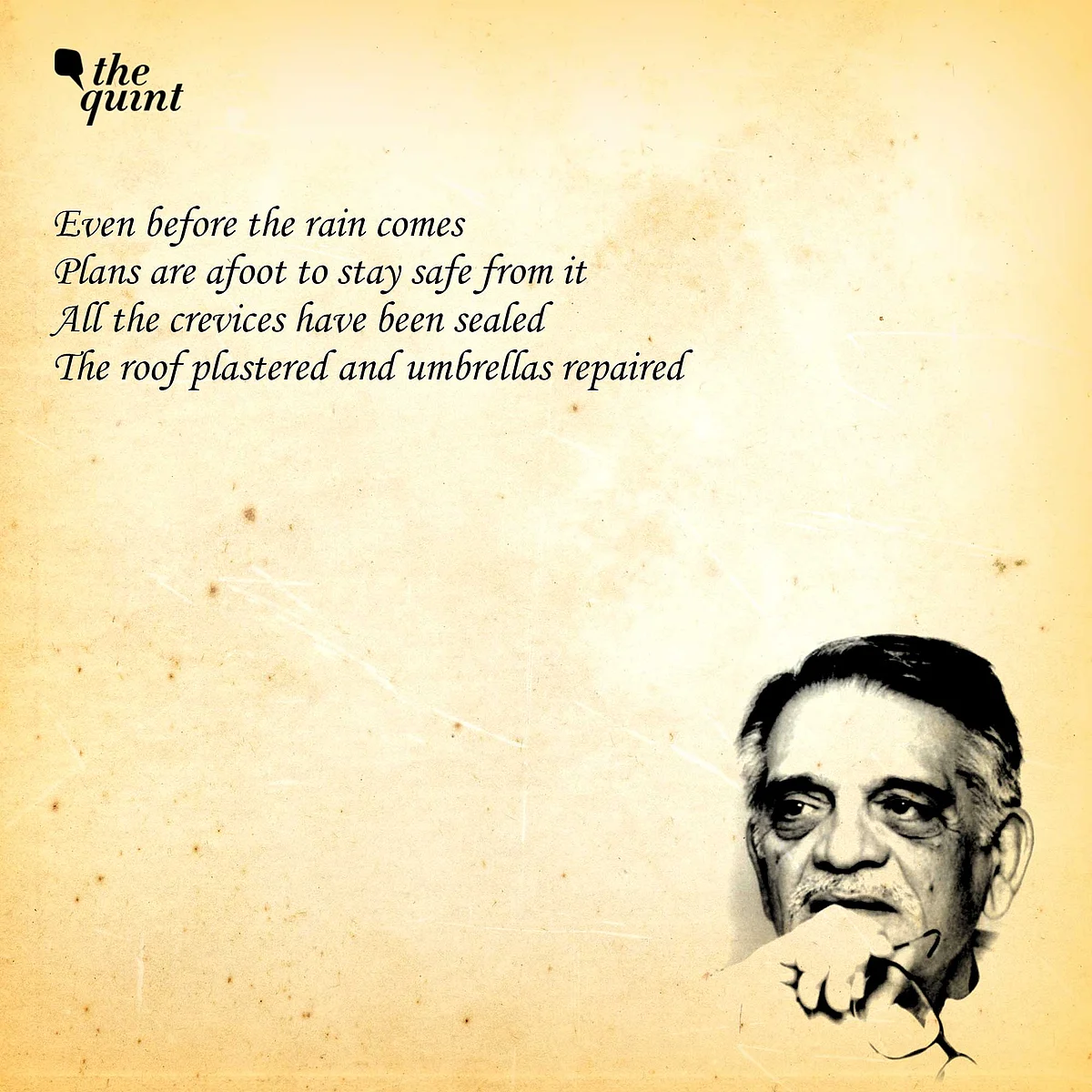 <div class="paragraphs"><p>Gulzar's poem on rains and fear. </p></div>