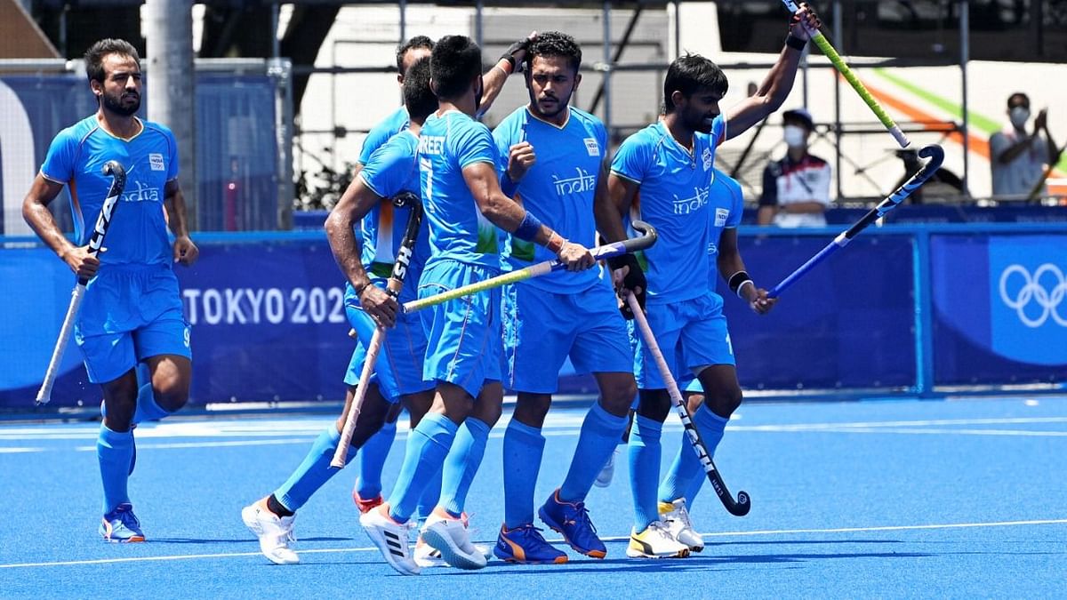 <div class="paragraphs"><p>Tokyo Olympics: Indian team celebrates after scoring a goal against Belgium on Tuesday</p></div>