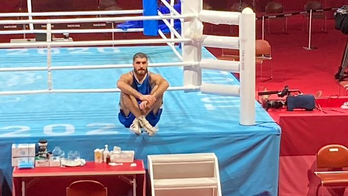 <div class="paragraphs"><p>Mourad Aliev was disqualified with four seconds left in the second round against Frazer Clarke of Great Britain at Tokyo Olympics.&nbsp;</p></div>