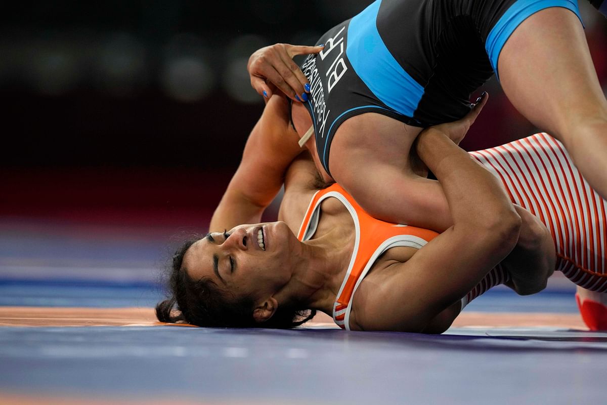 Vinesh Phogat has lost her quarter-final bout at the 2020 Tokyo Olympics.