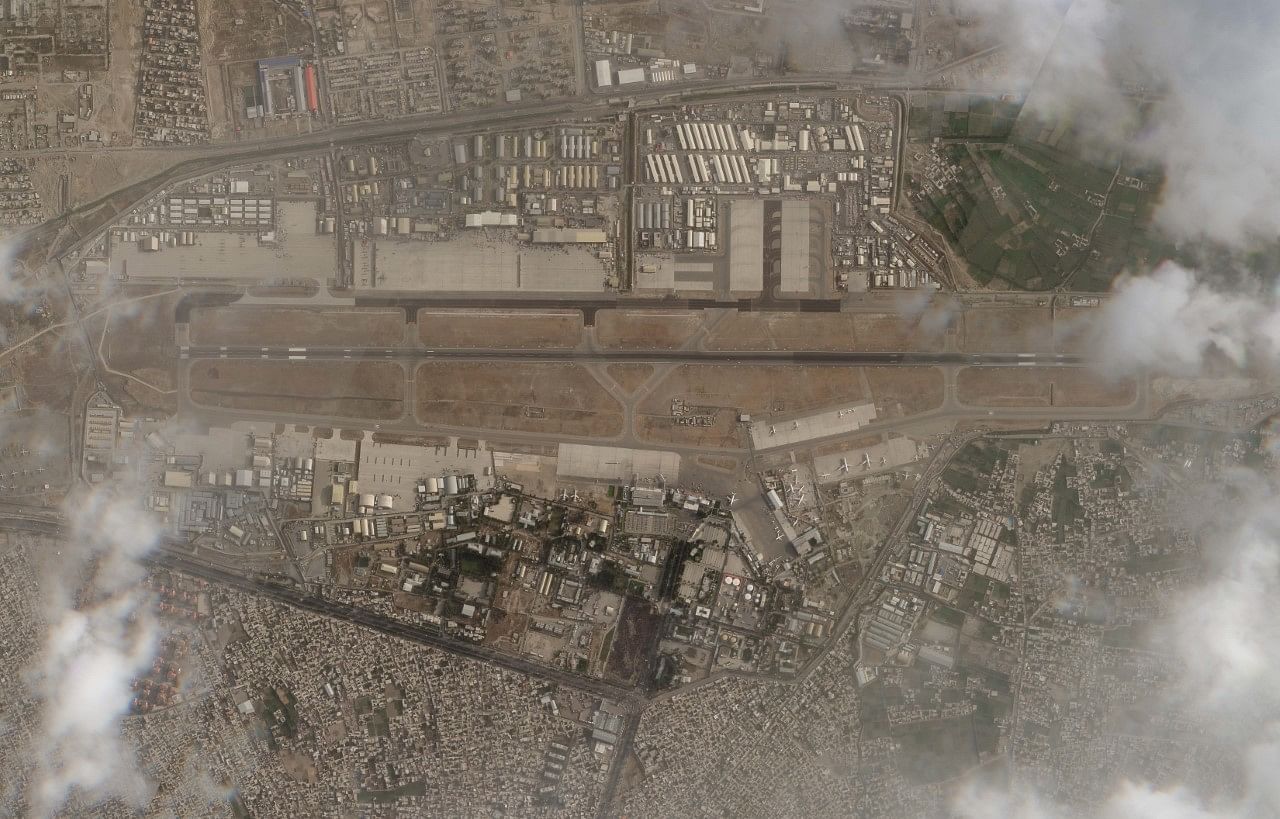 <div class="paragraphs"><p>In this satellite photo taken by Planet Labs Inc., Kabul's international airport is seen after the US withdrawal from Afghanistan.</p></div>