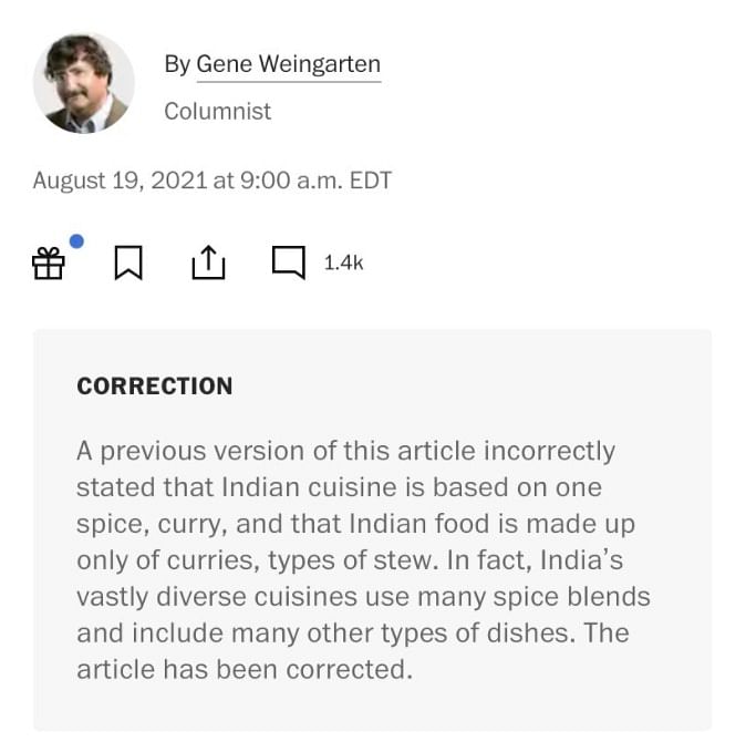 Padma Lakshmi was one of the many people who criticised Gene Weingarten for his baseless claim on Indian food.