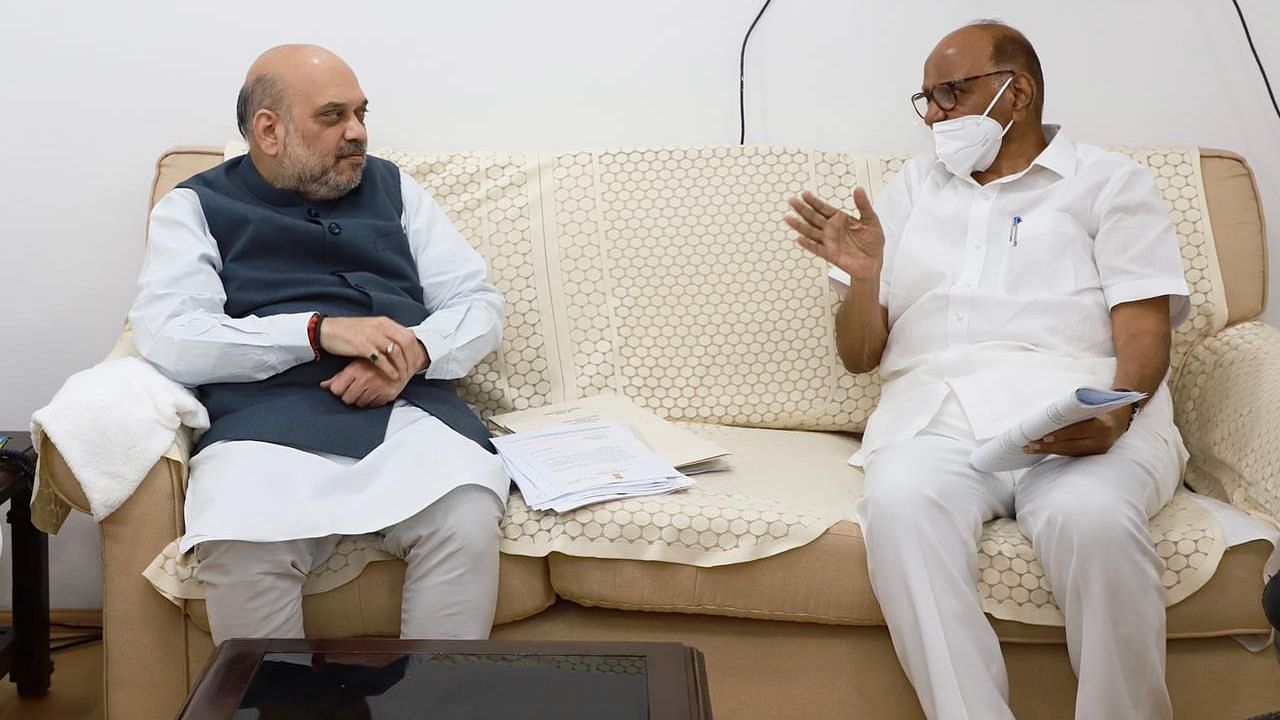 <div class="paragraphs"><p>NCP Chief Sharad Pawar met Home Minister Amit Shah in Delhi on 3 August.</p></div>