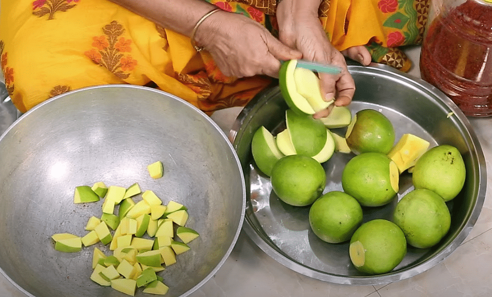 Internet's favourite dadi, Gujjuben, shares an easy-to-make raw mango pickle. 
