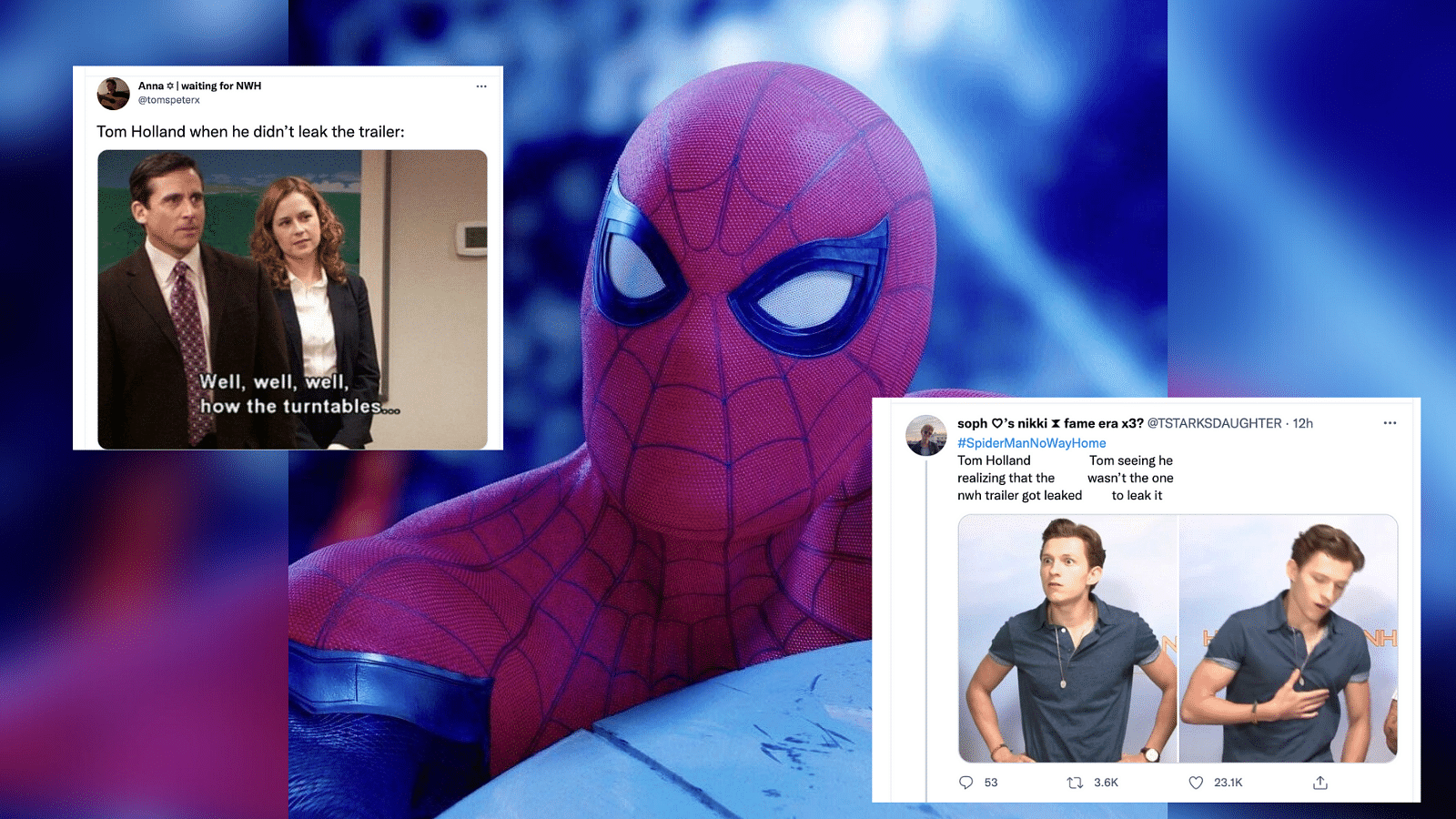 <div class="paragraphs"><p>Twitter floods with Tom Holland memes after leak of <em>Spider-Man: No Way Home </em>trailer.</p></div>