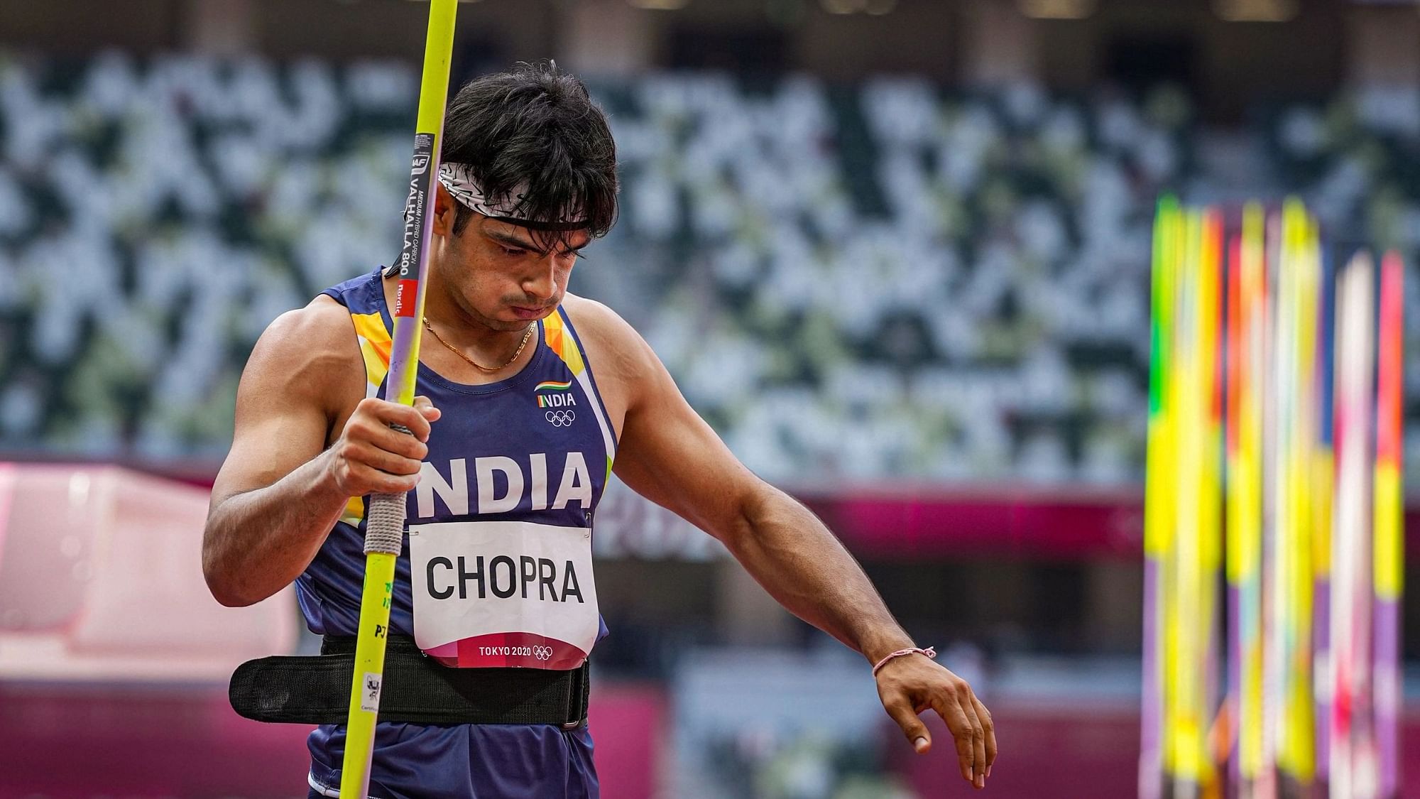 <div class="paragraphs"><p>Neeraj Chopra topped the javelin throw qualification round at Tokyo Olympics.</p></div>