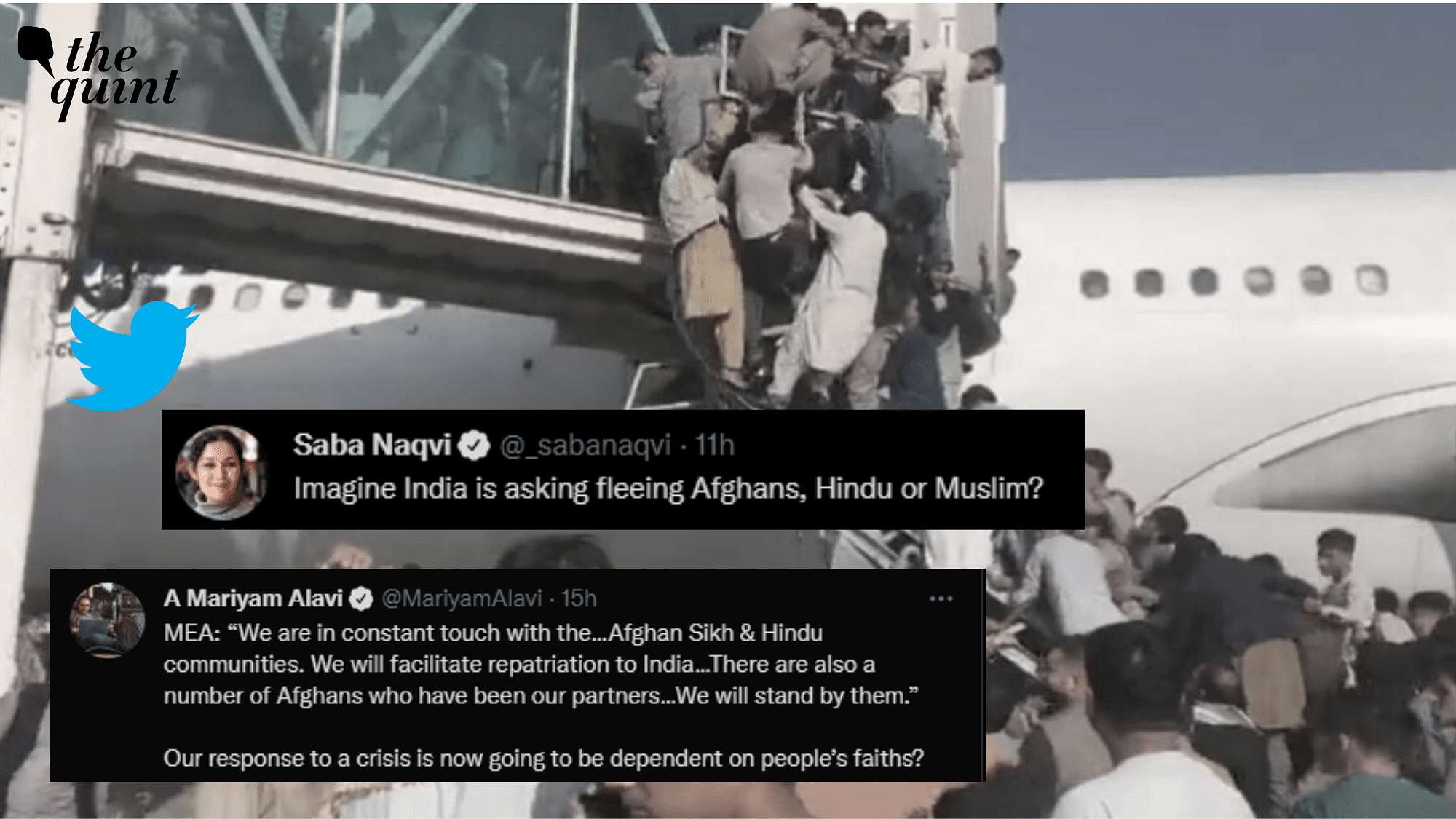 <div class="paragraphs"><p>Twitterati has reacted to <a href="https://www.thequint.com/news/india/india-government-mea-statement-on-afghanistan-crisis-kabul-indian-nationals-repatriation#read-more">a statement</a> released by the Ministry of External Affairs, which declared that India would facilitate a safe return for members of the Sikh and Hindu communities stranded in crisis-ridden Afghanistan.</p></div>
